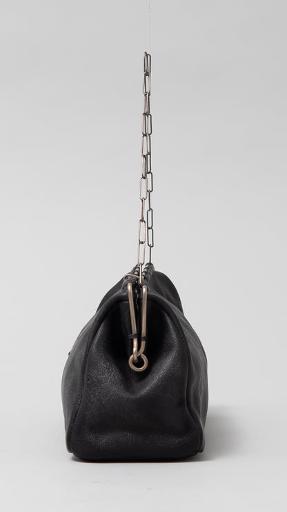 silver rim small pochette w/chain