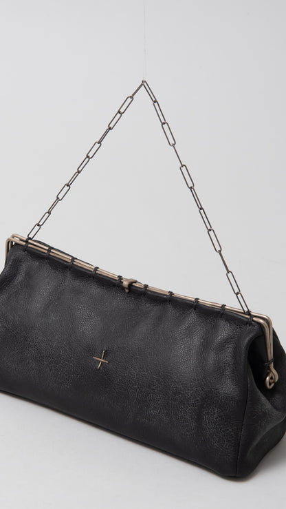 silver rim small pochette w/chain