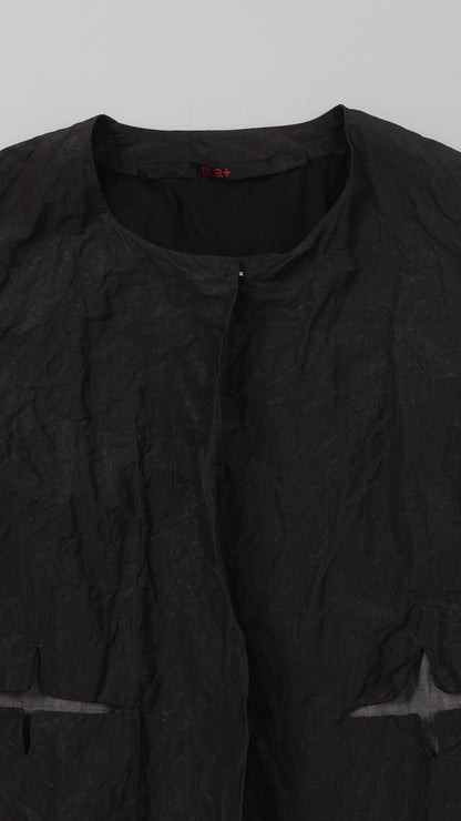 wo.fitted cross pocket short jacket