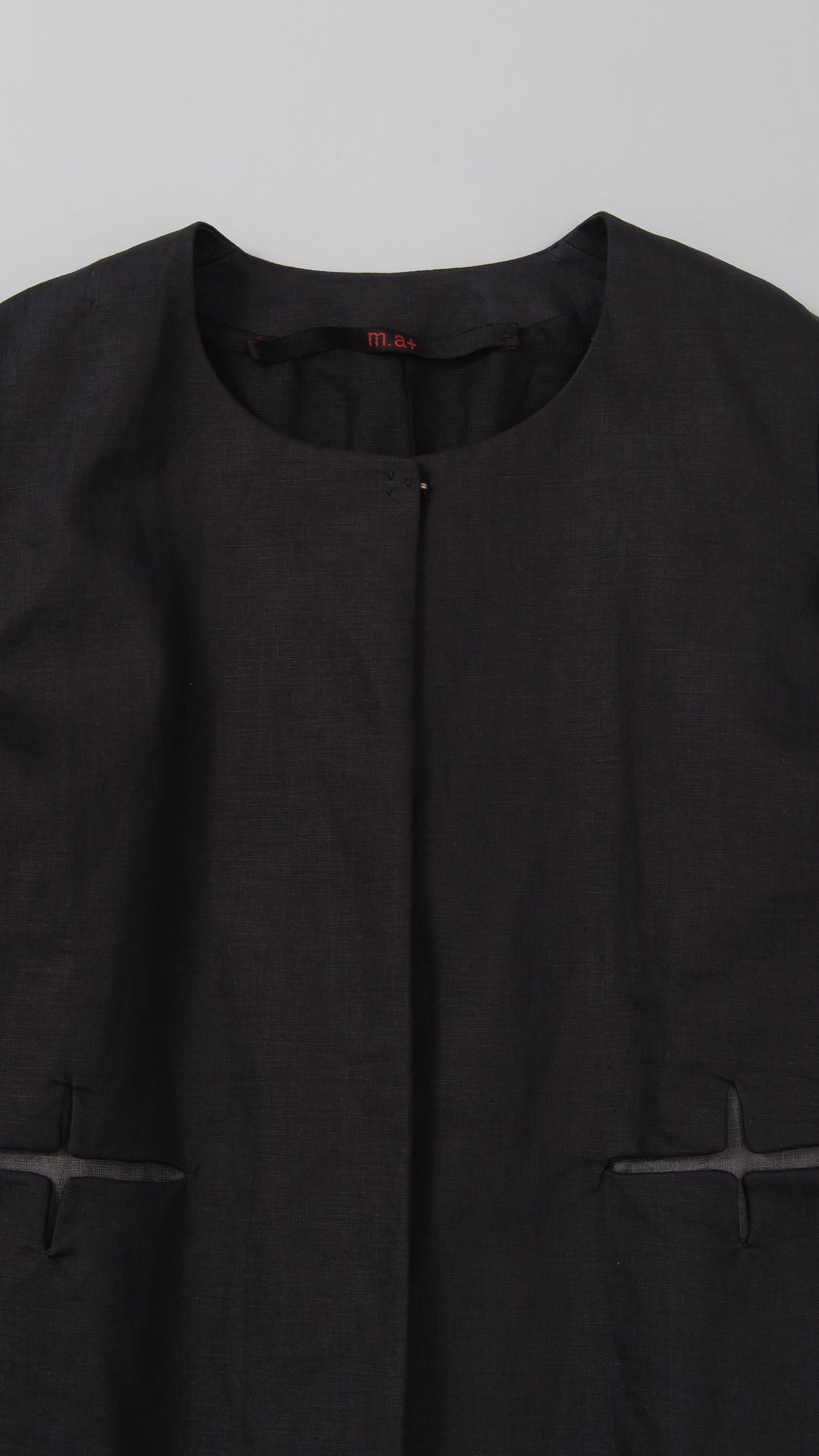 wo.fitted cross pocket short jacket