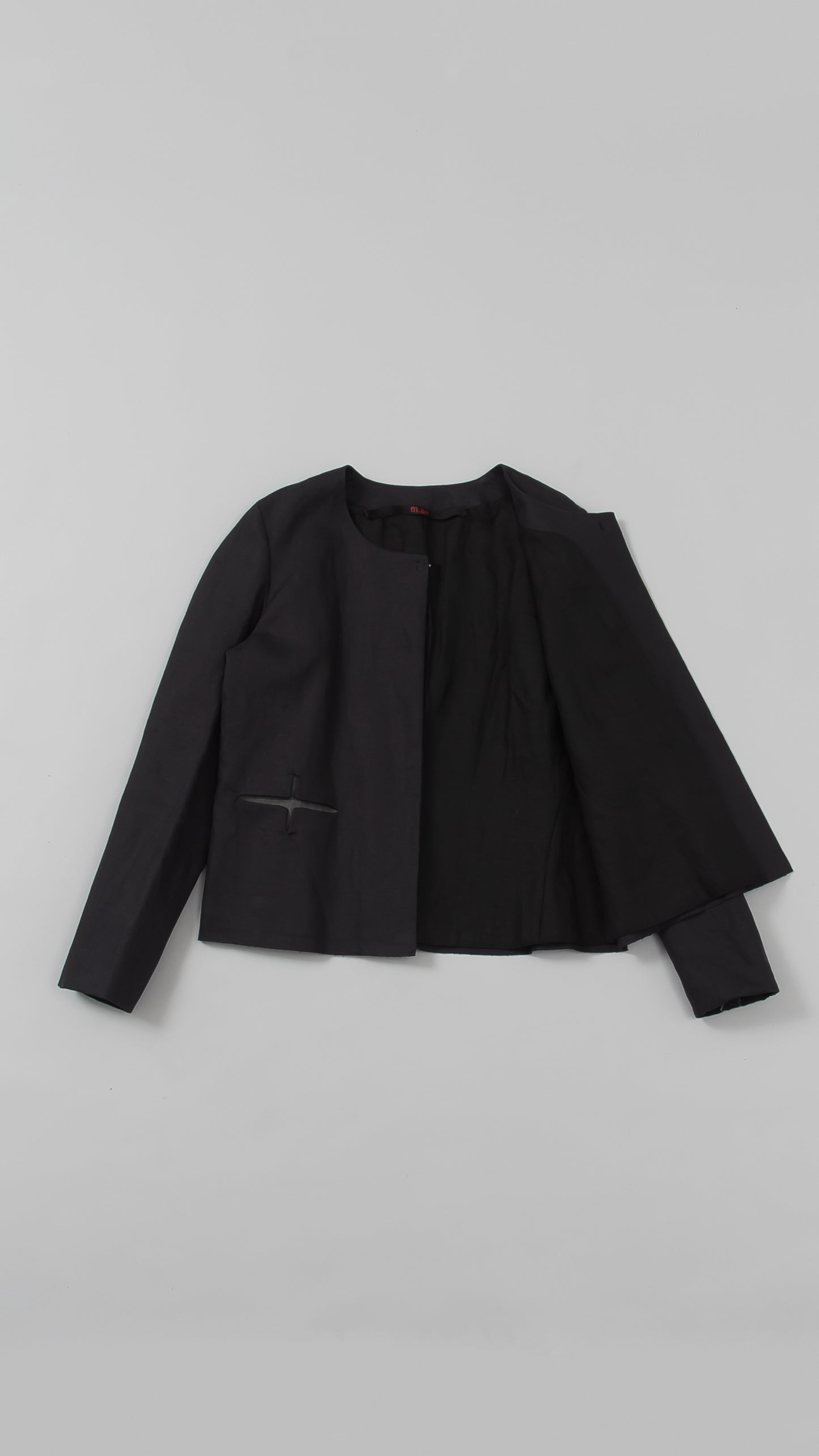 wo.fitted cross pocket short jacket