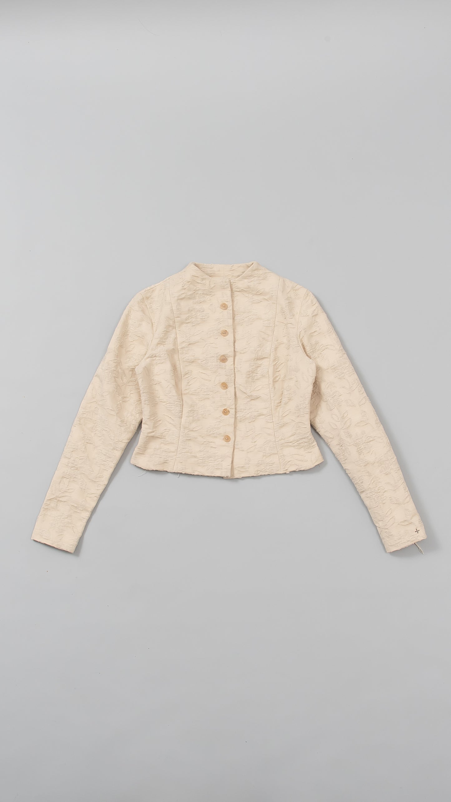 Floral Pattern Cropped Jacket