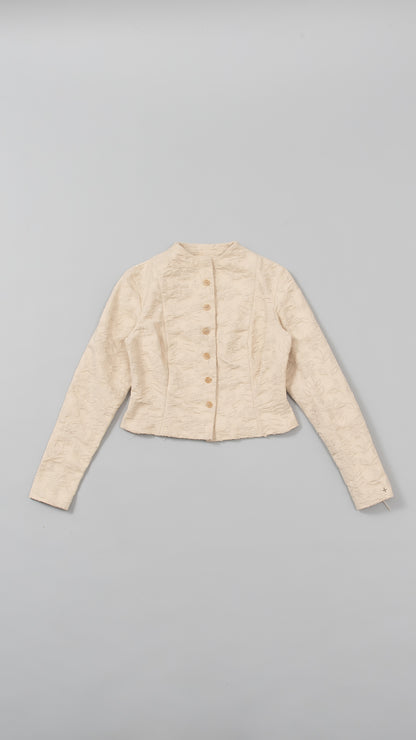 Floral Pattern Cropped Jacket