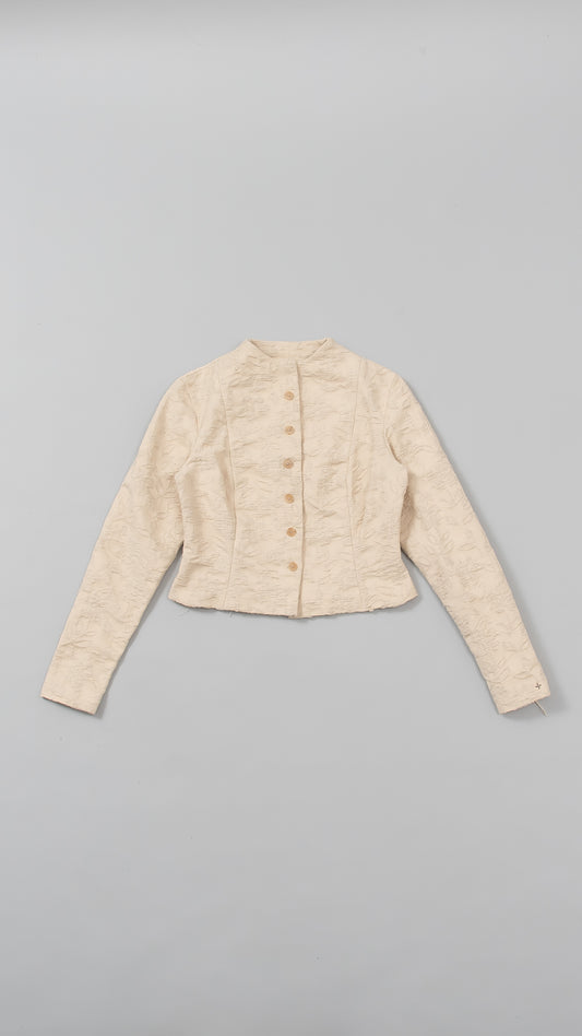 Floral Pattern Cropped Jacket