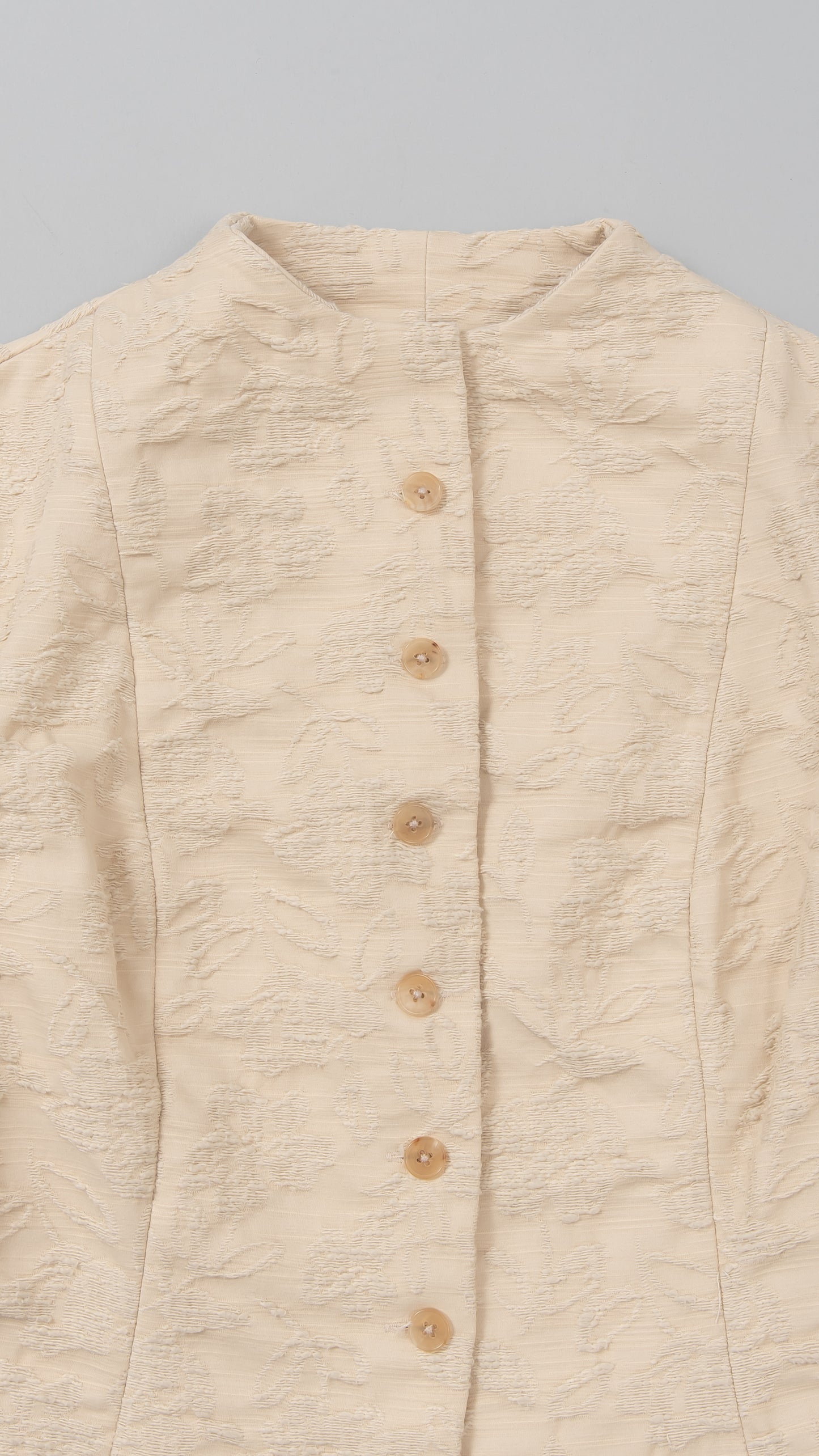 Floral Pattern Cropped Jacket