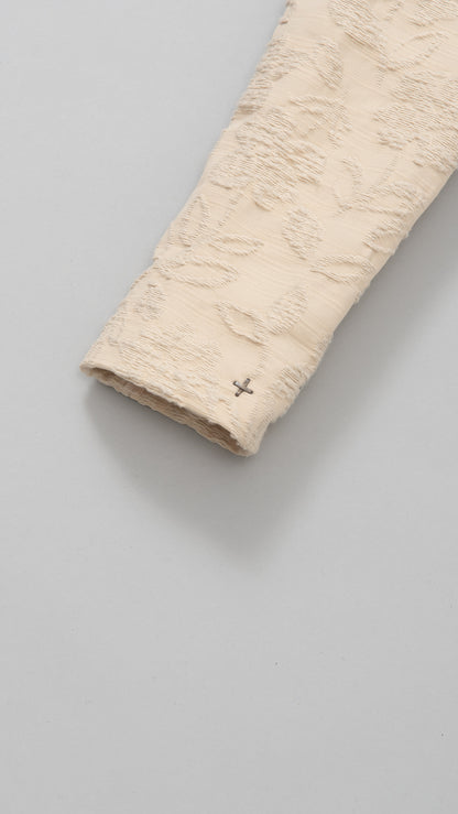 Floral Pattern Cropped Jacket