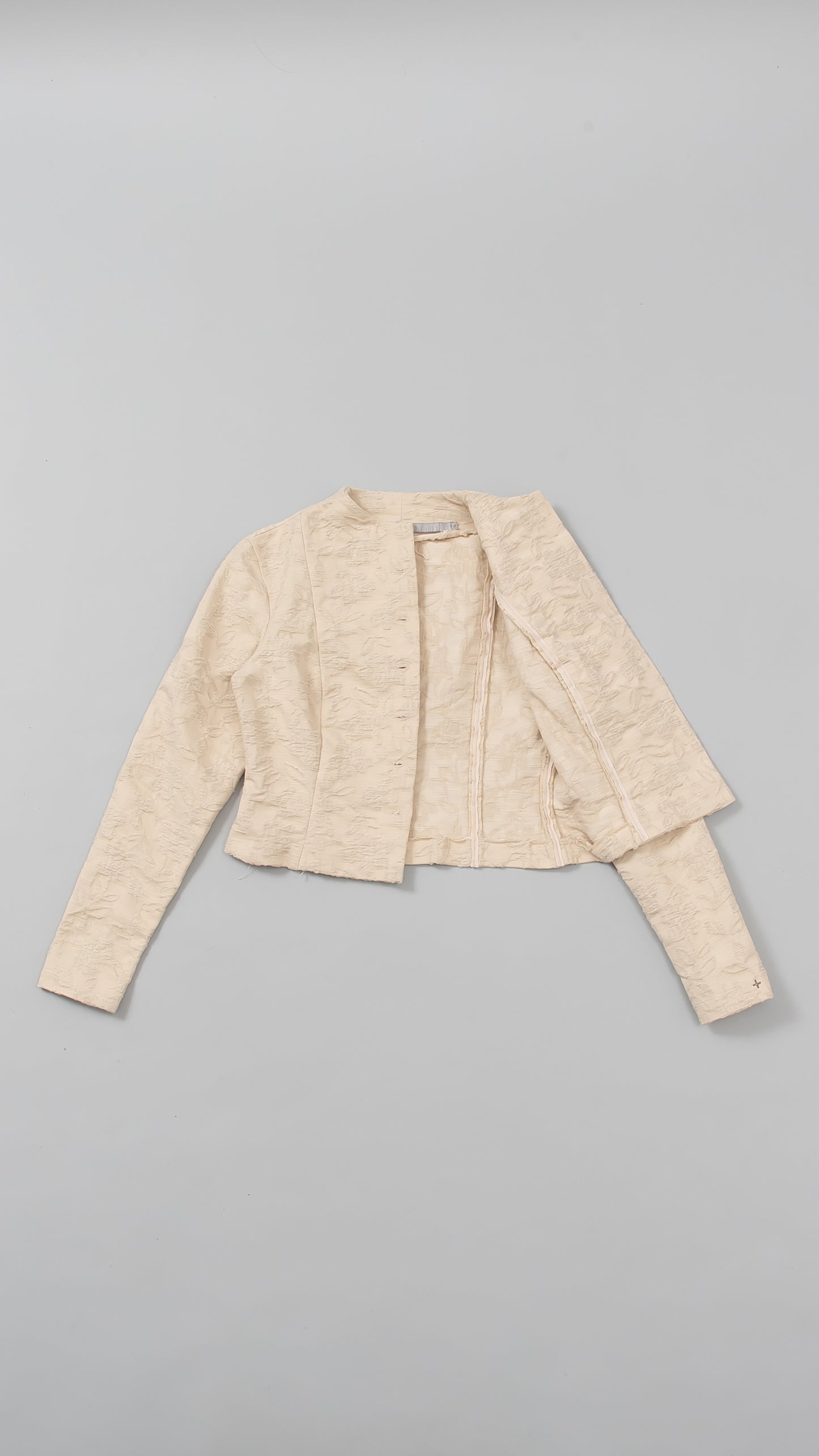 Floral Pattern Cropped Jacket