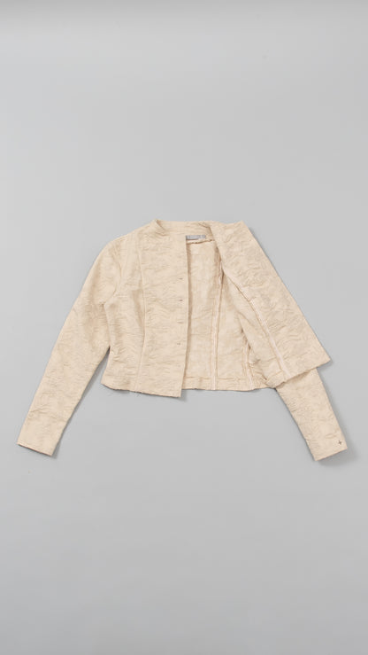 Floral Pattern Cropped Jacket