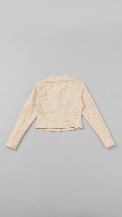 Floral Pattern Cropped Jacket