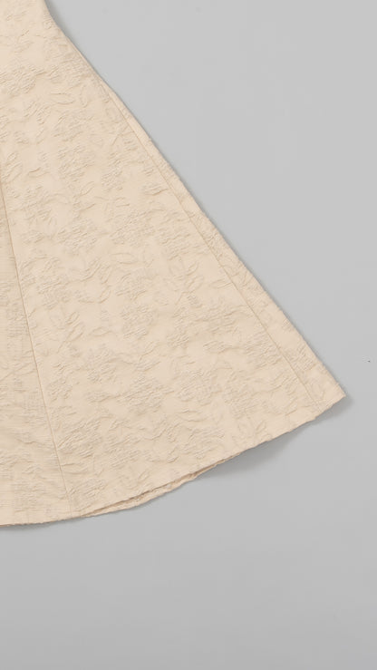 Floral Pattern Flared Skirt