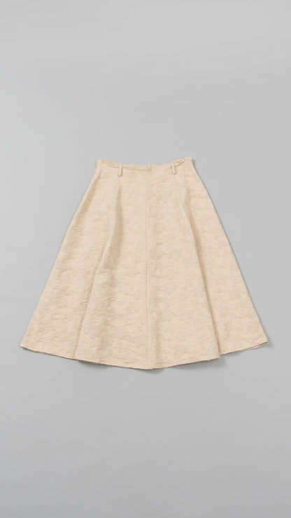 Floral Pattern Flared Skirt