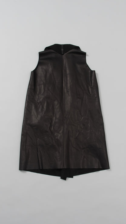 sleeveless open wide coat