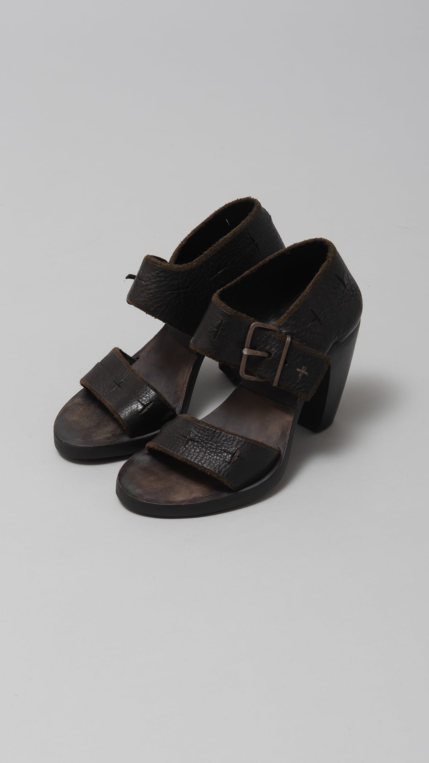 back strap high heel sandals