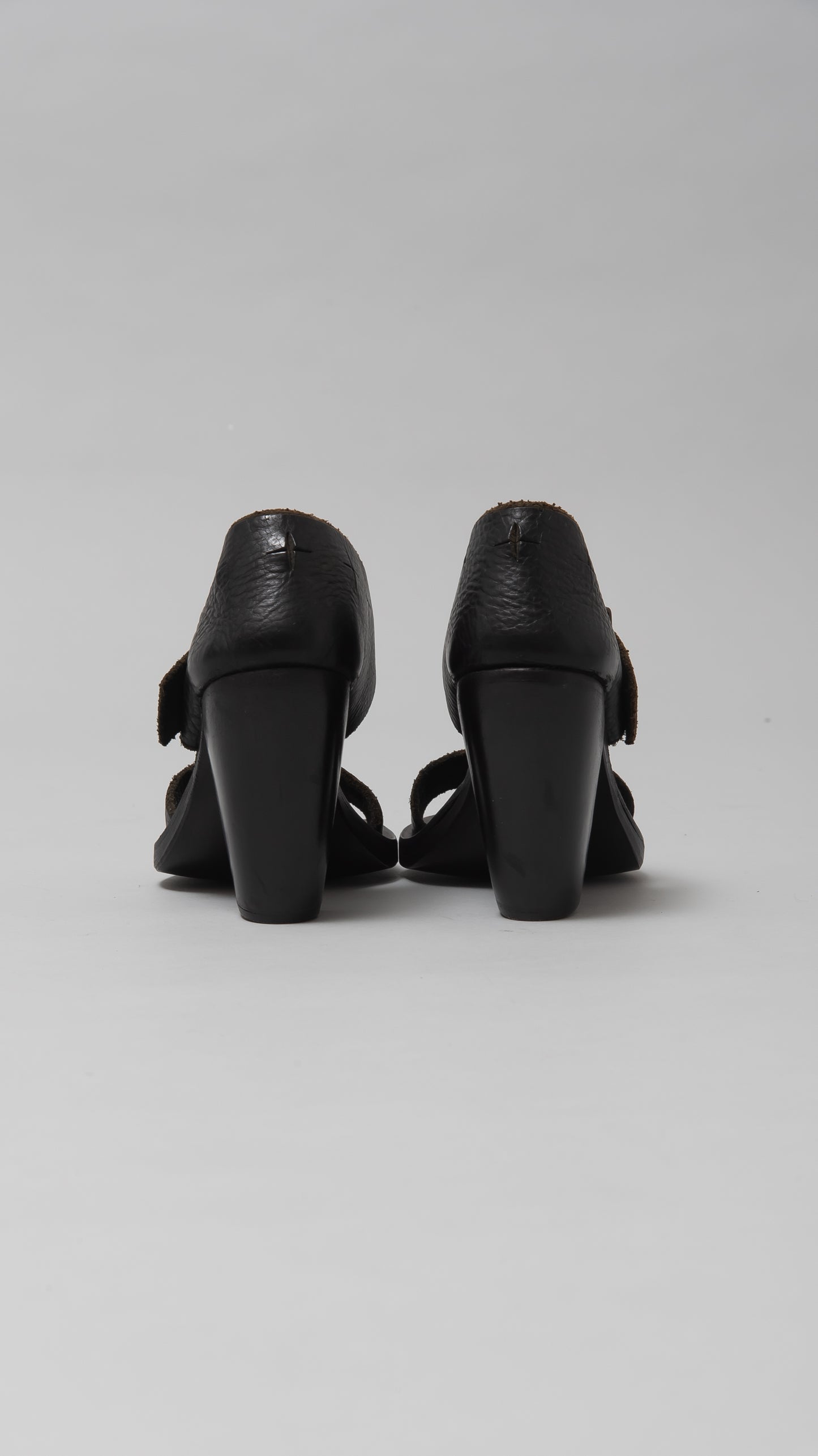 back strap high heel sandals