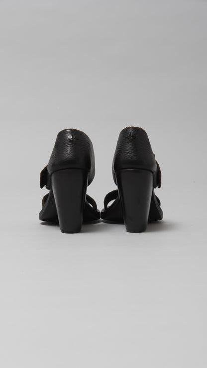 back strap high heel sandals