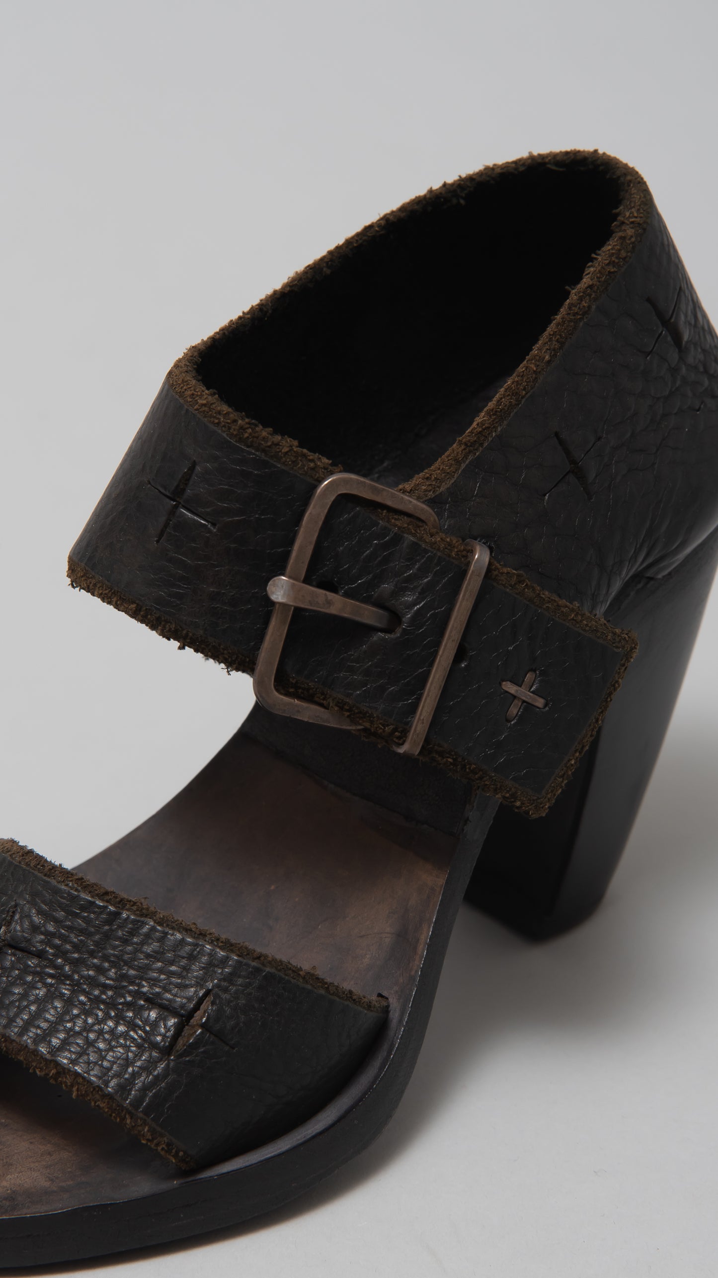 back strap high heel sandals