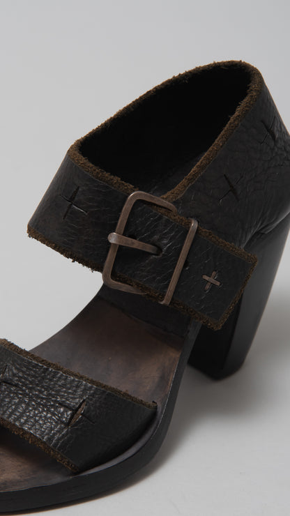 back strap high heel sandals