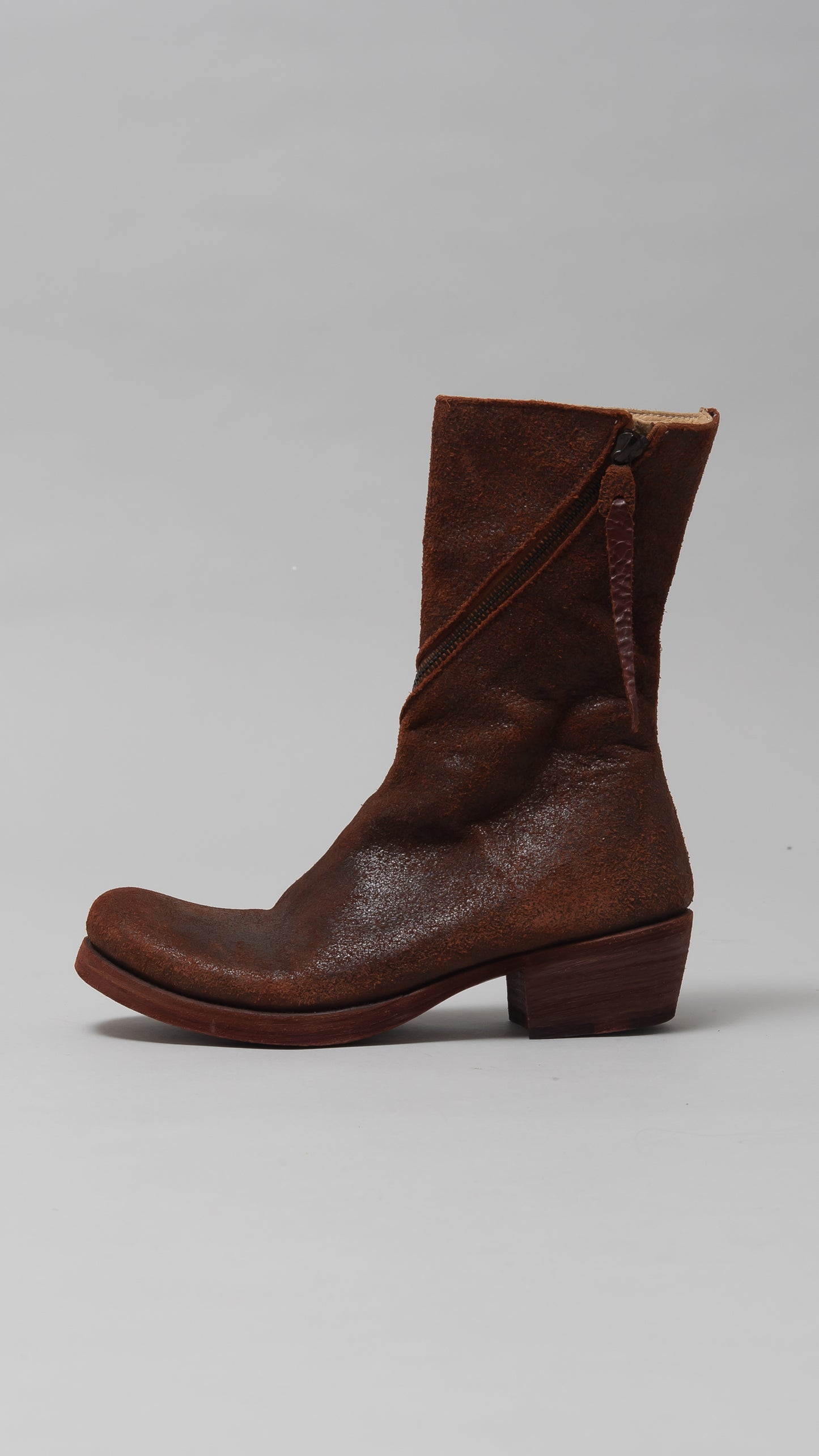 wo.side zipped tall boot w/ex heel
