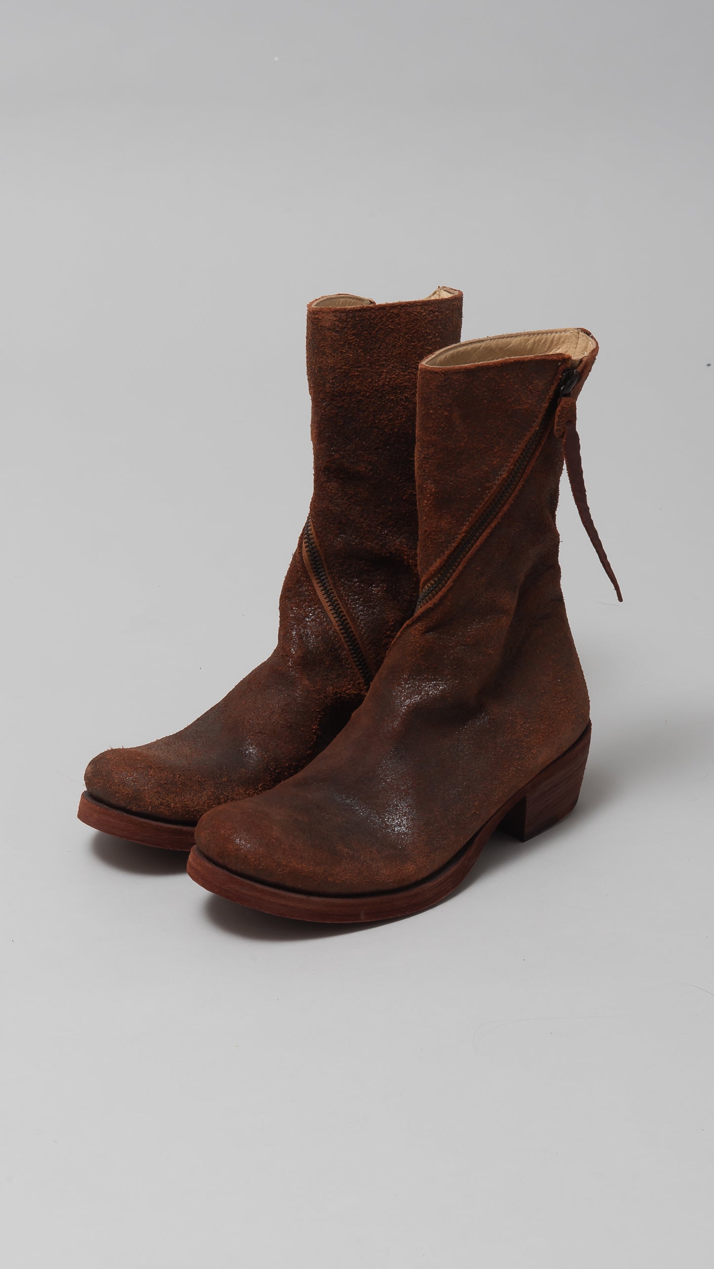 wo.side zipped tall boot w/ex heel