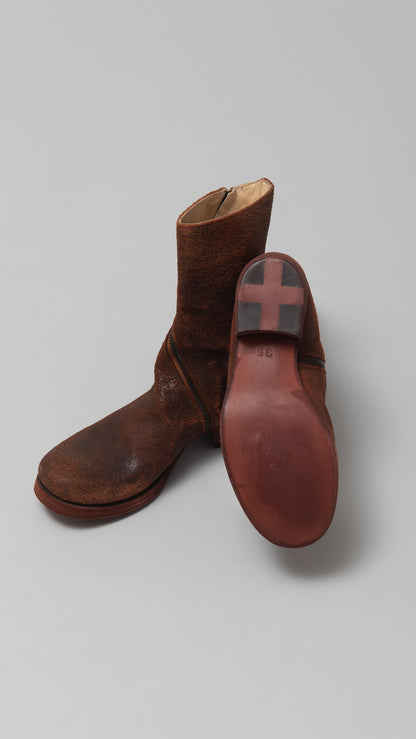 wo.side zipped tall boot w/ex heel