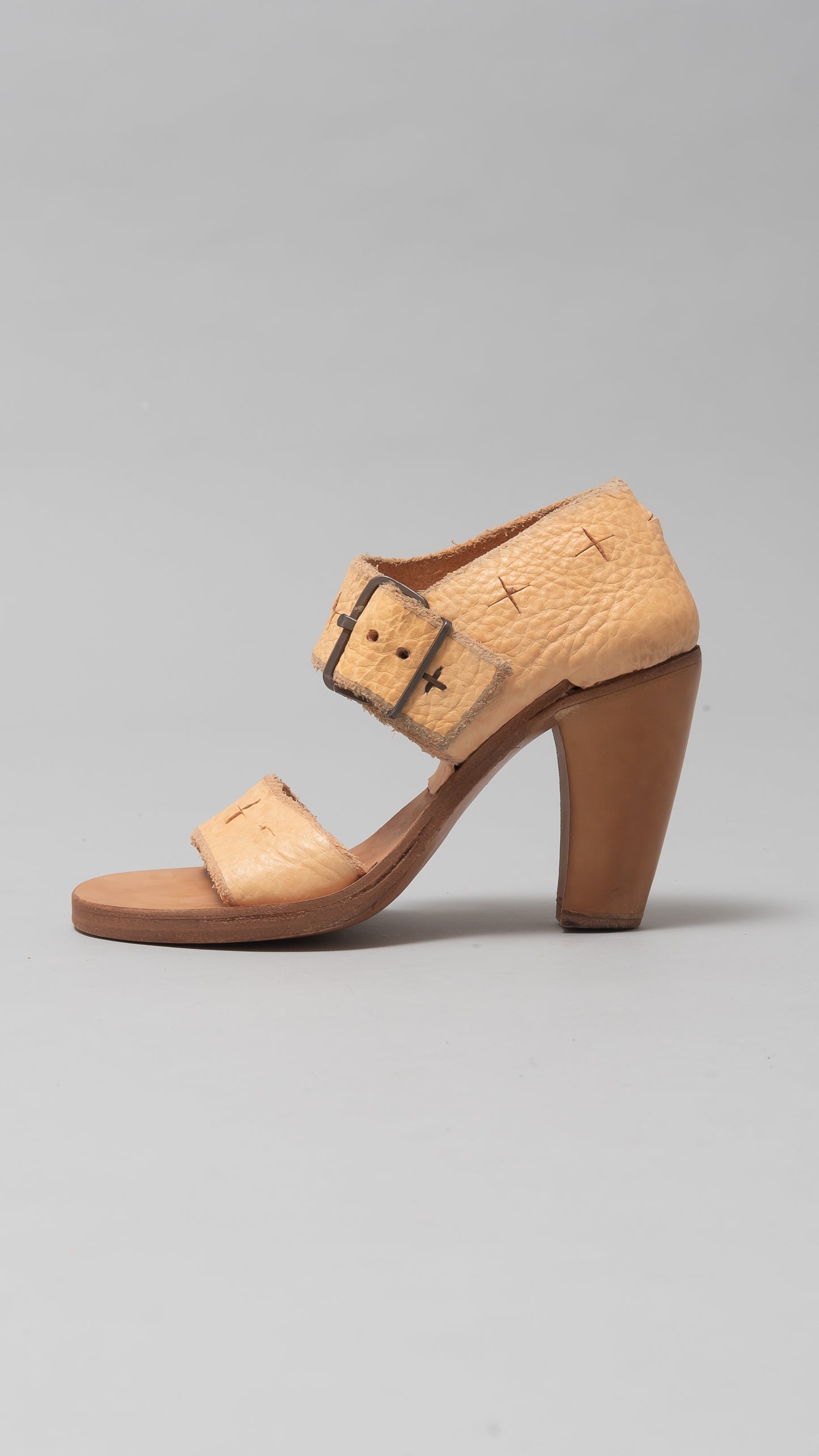 back strap high heel sandals