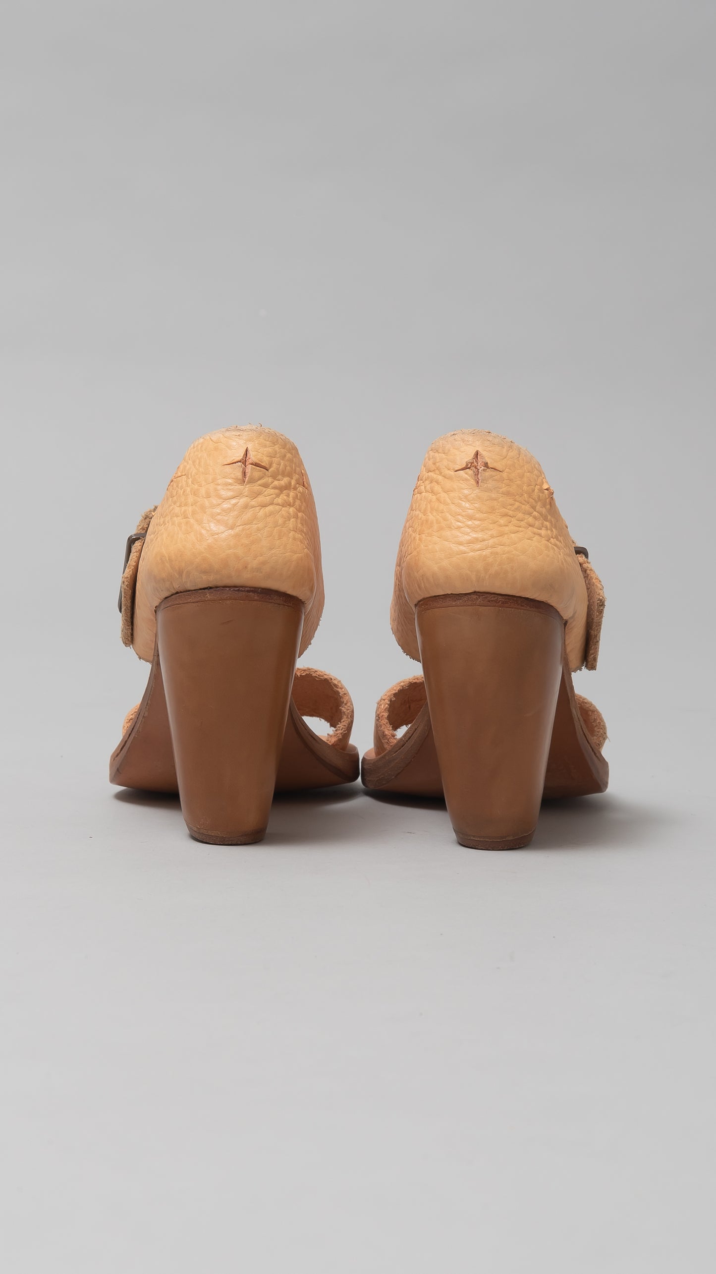 back strap high heel sandals