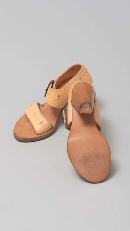 back strap high heel sandals