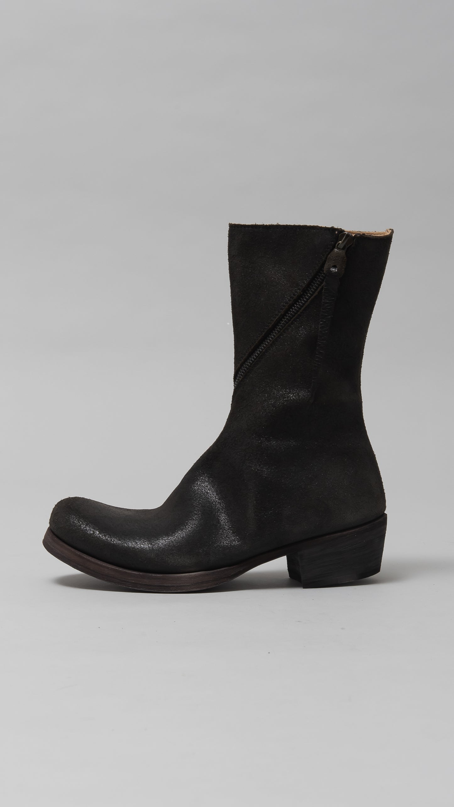 wo.side zipped tall boot w/ex heel