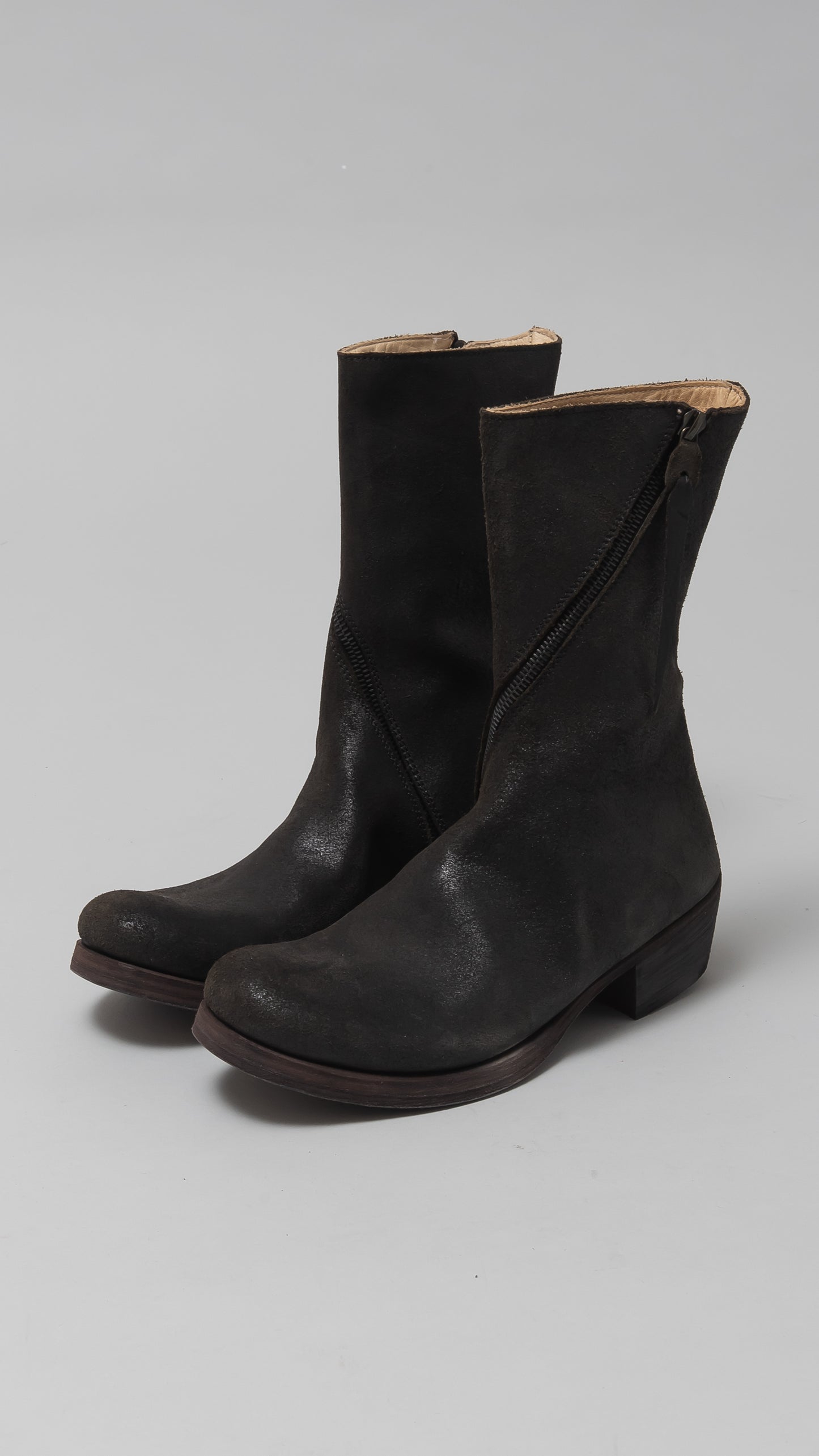 wo.side zipped tall boot w/ex heel
