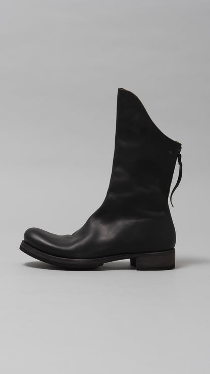 diagonal tall back zipper boot