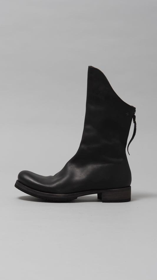 diagonal tall back zipper boot