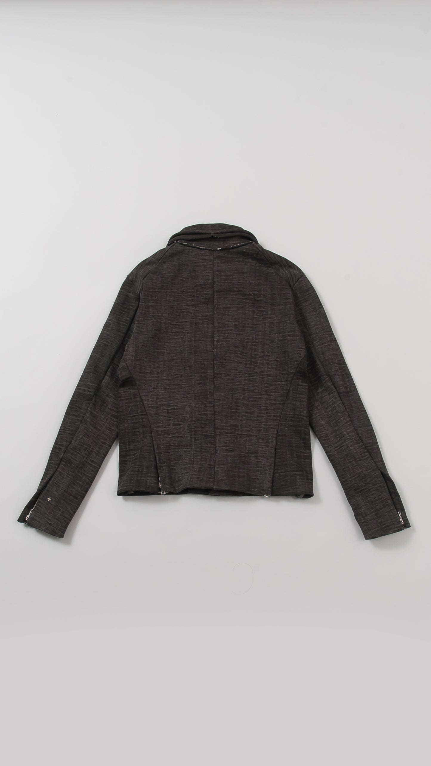 diagonal zip biker jacket