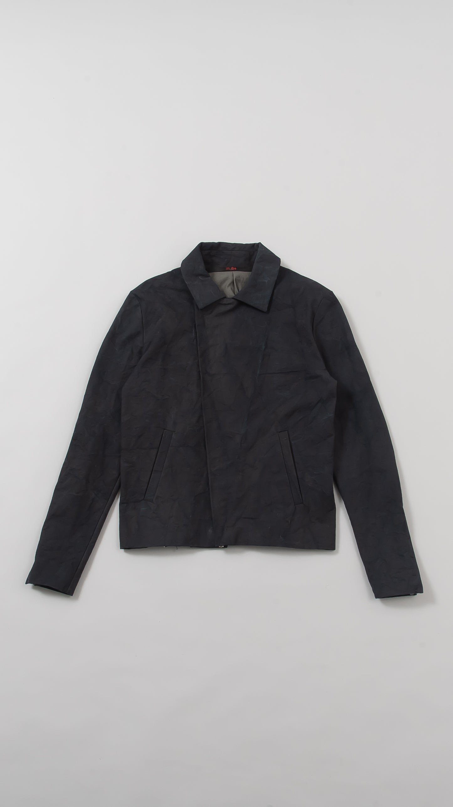 diagonal zip biker jacket