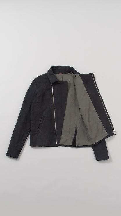 diagonal zip biker jacket