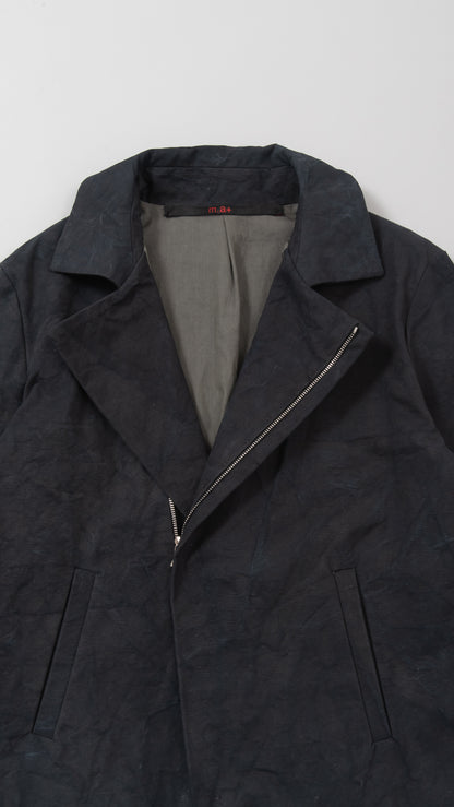 diagonal zip biker jacket