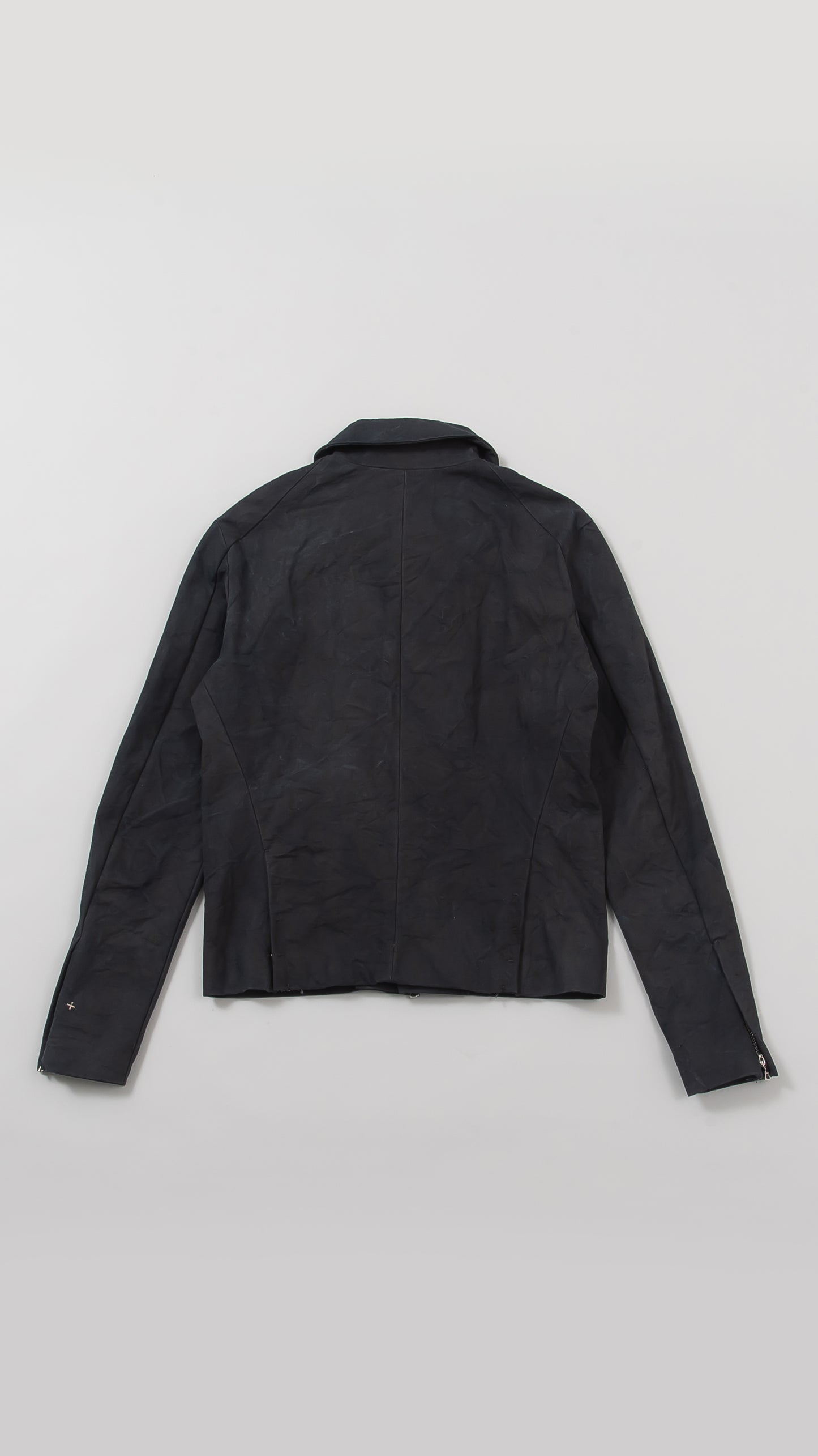 diagonal zip biker jacket