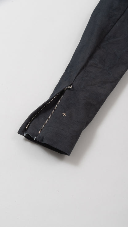 diagonal zip biker jacket