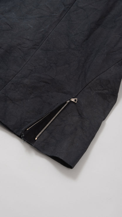 diagonal zip biker jacket