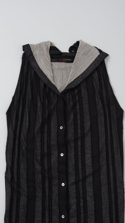 Sleeveless Dress with Front Opening