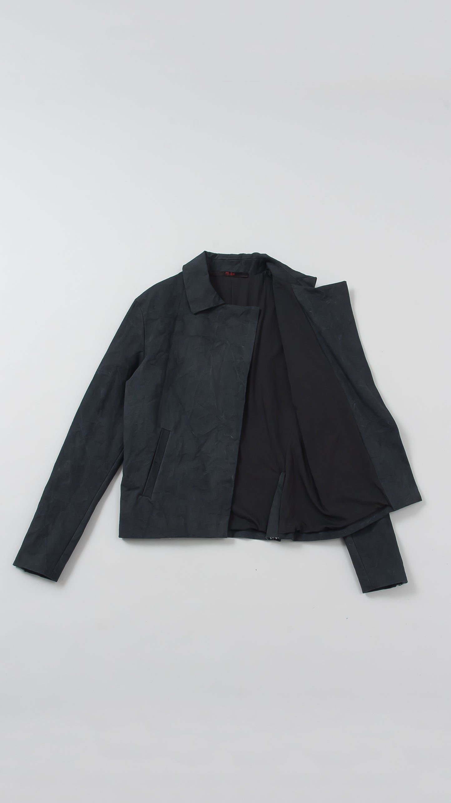 wo. diagonal zip unlined biker jacket