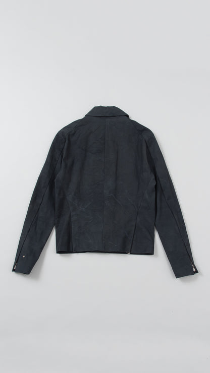 wo. diagonal zip unlined biker jacket