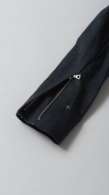 wo. diagonal zip unlined biker jacket