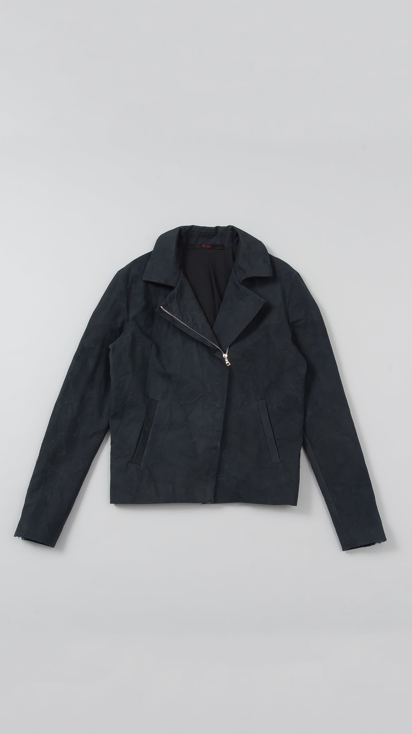 wo. diagonal zip unlined biker jacket
