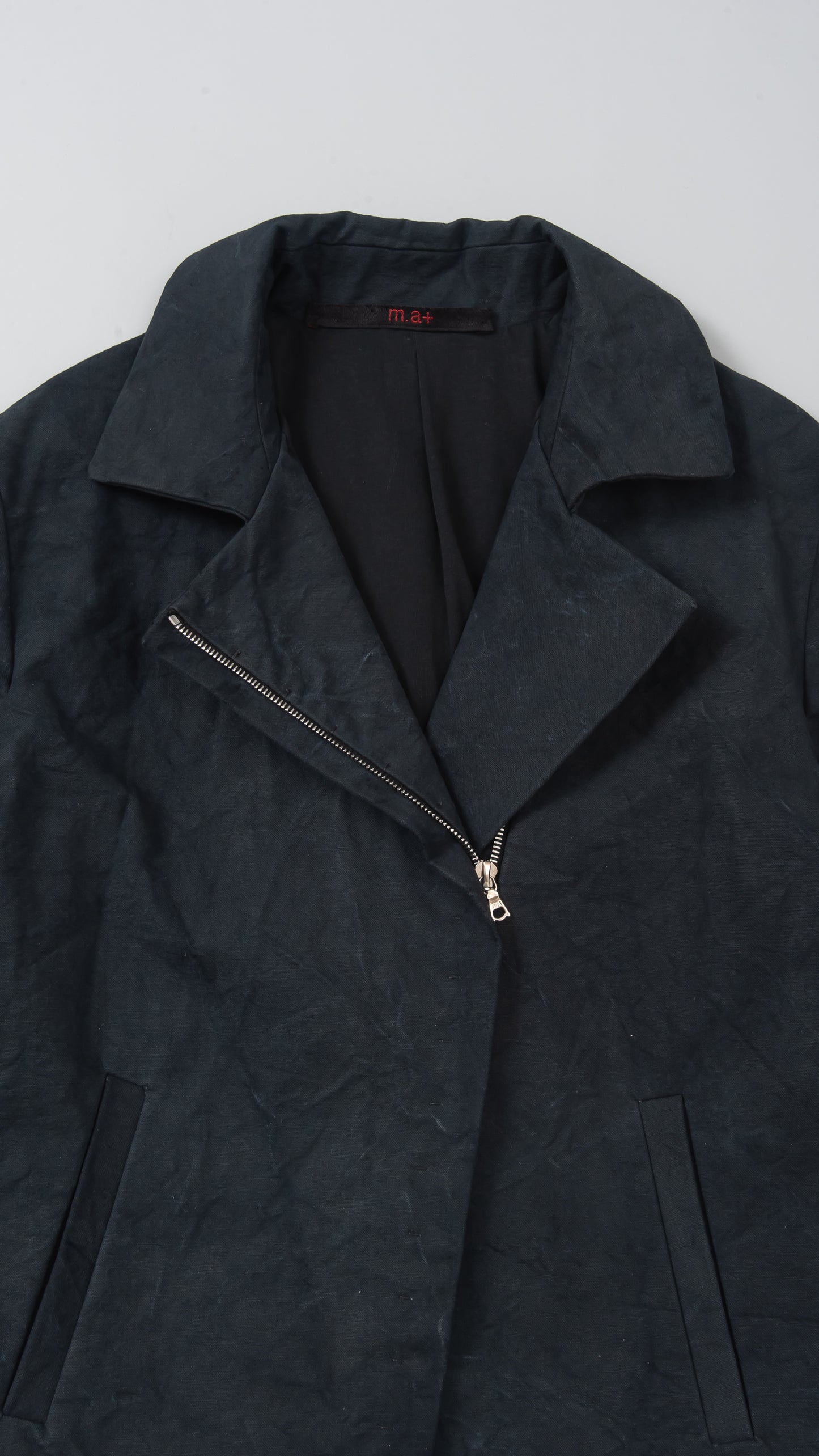 wo. diagonal zip unlined biker jacket