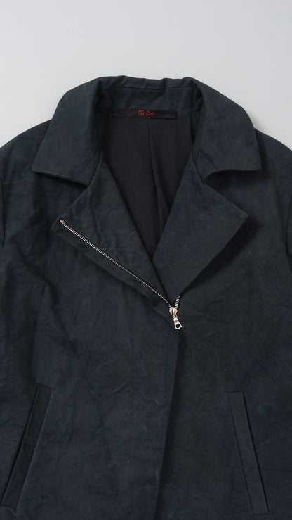 wo. diagonal zip unlined biker jacket