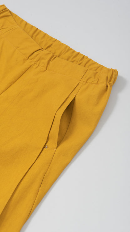 front pleat wide fit short elastic