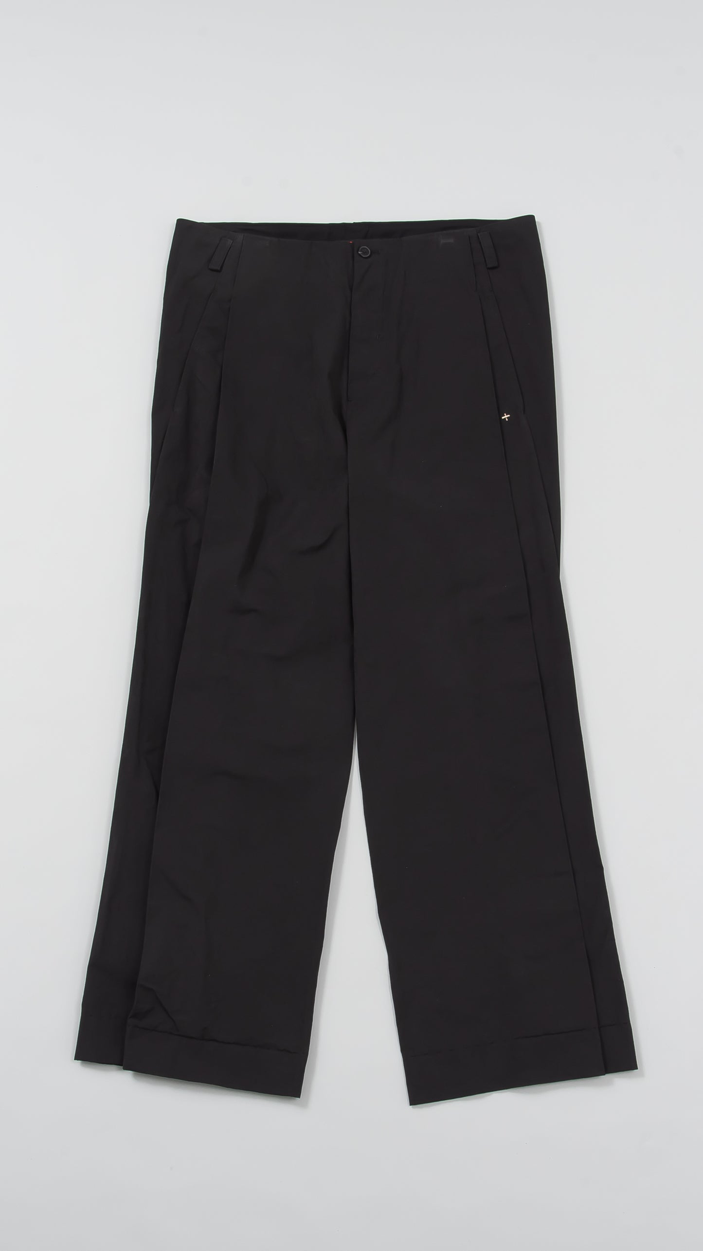 front pleat wide fit pants