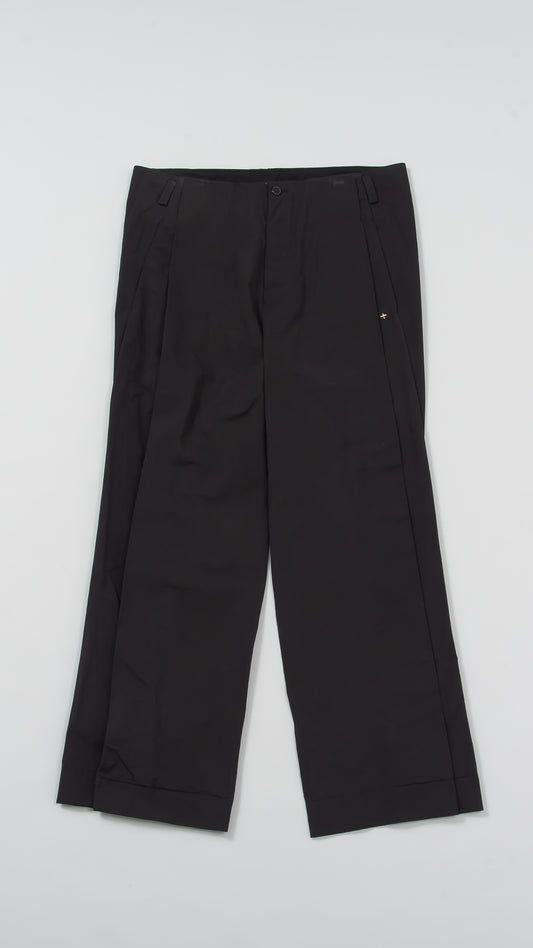 front pleat wide fit pants
