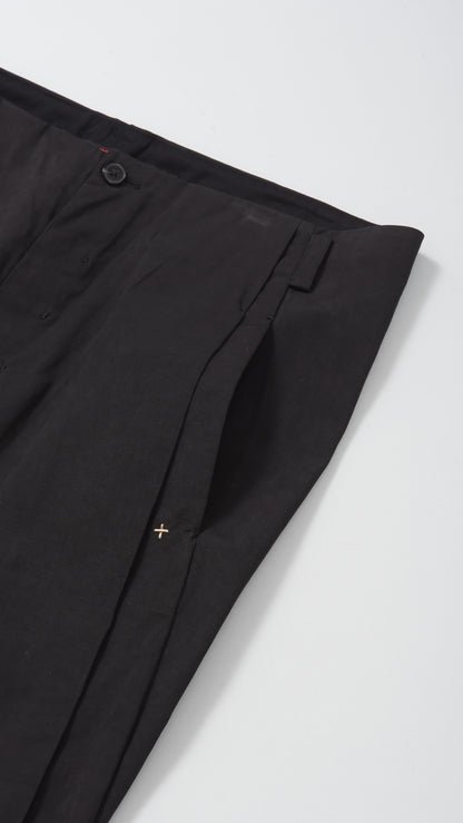 front pleat wide fit pants