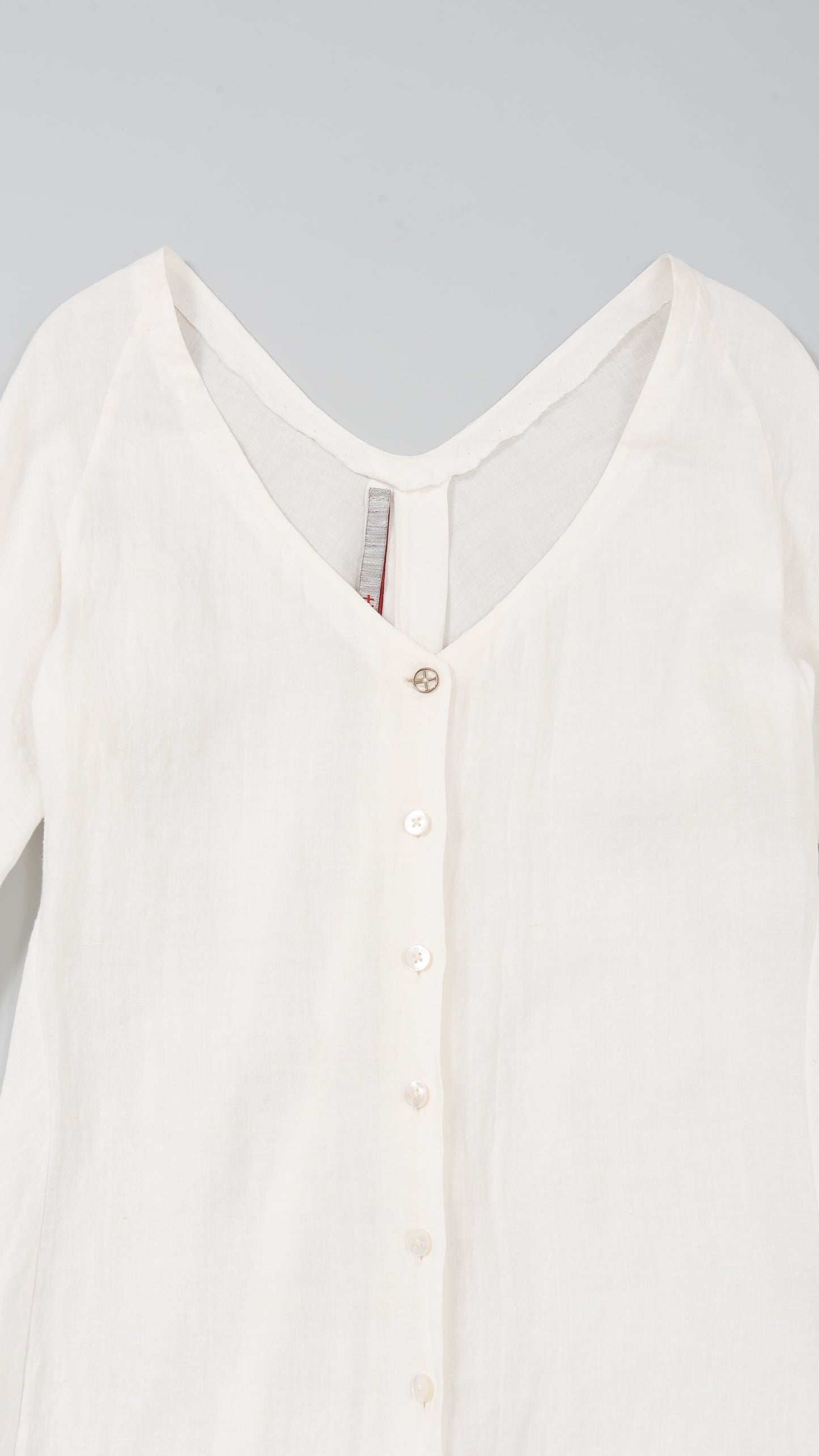 Eight-Button Front Dress with Side Slits